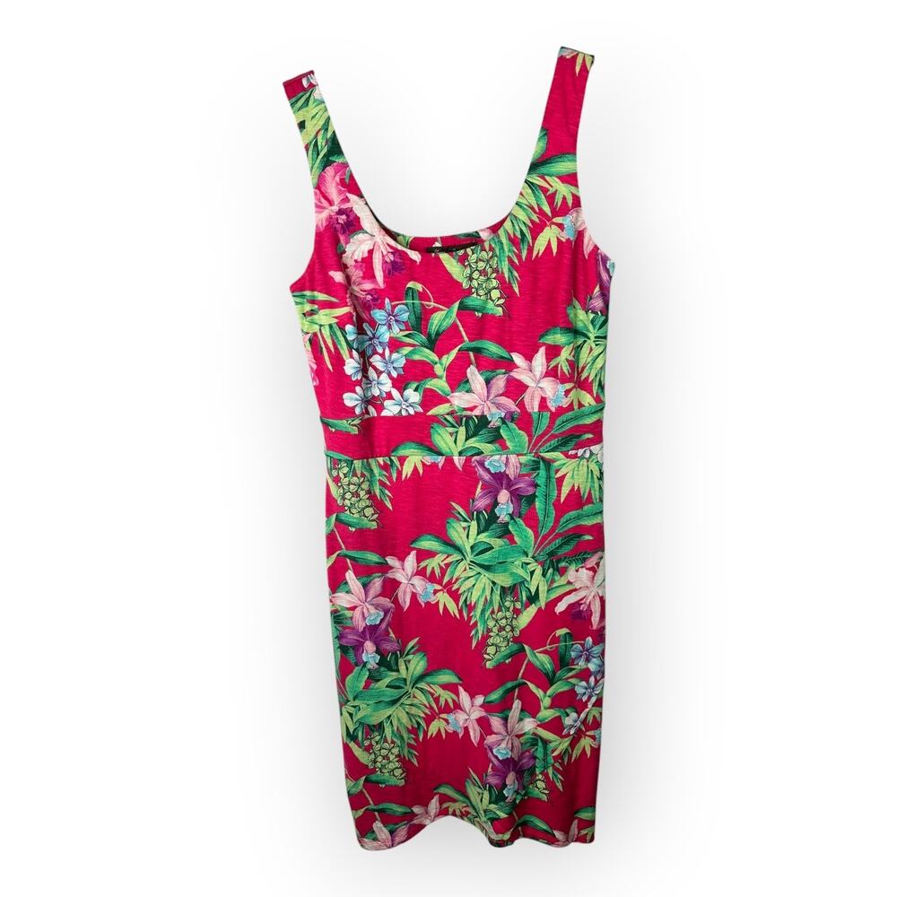 Tommy Bahama Womens size Small Floriana Tropical Hawaiian Tropical Dress Pink